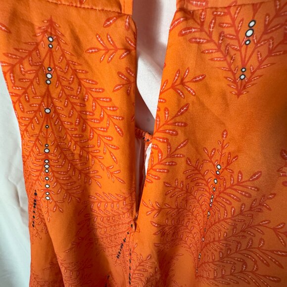 CUPSHE Orange V-Neck Tie Waist Romper – Size S - Picture 7 of 7